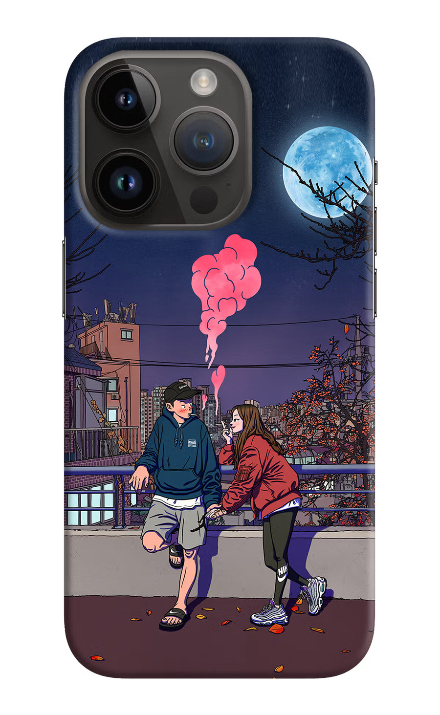 Chilling Couple iPhone 14 Pro Back Cover, Hard case