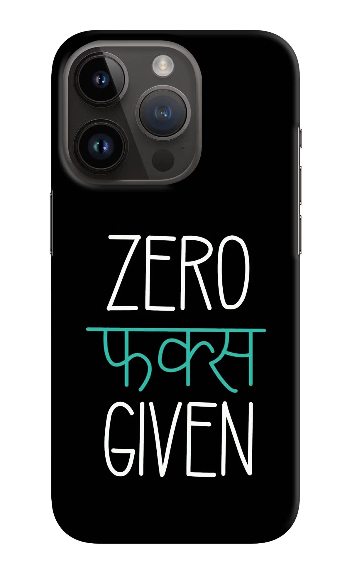 Zero Fucks Given iPhone 14 Pro Hard Case Back Cover by Casekaro
