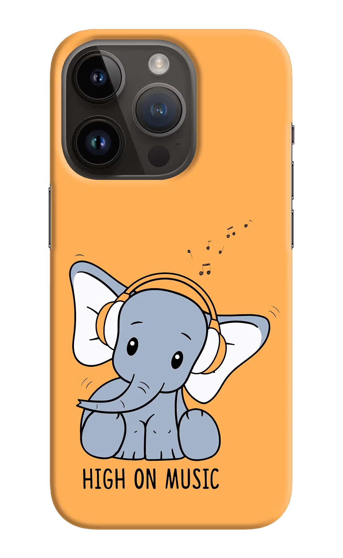 High On Music iPhone 14 Pro Hard Case Back Cover by Casekaro