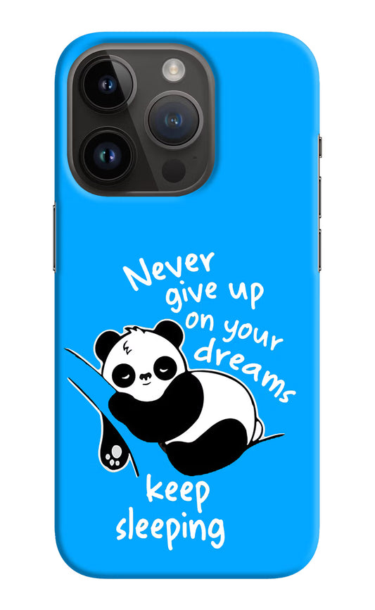 Keep Sleeping iPhone 14 Pro Hard Case Back Cover by Casekaro