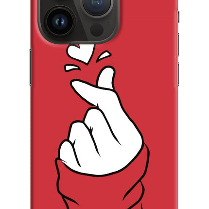Korean Love Sign iPhone 14 Pro Hard Case Back Cover by Casekaro