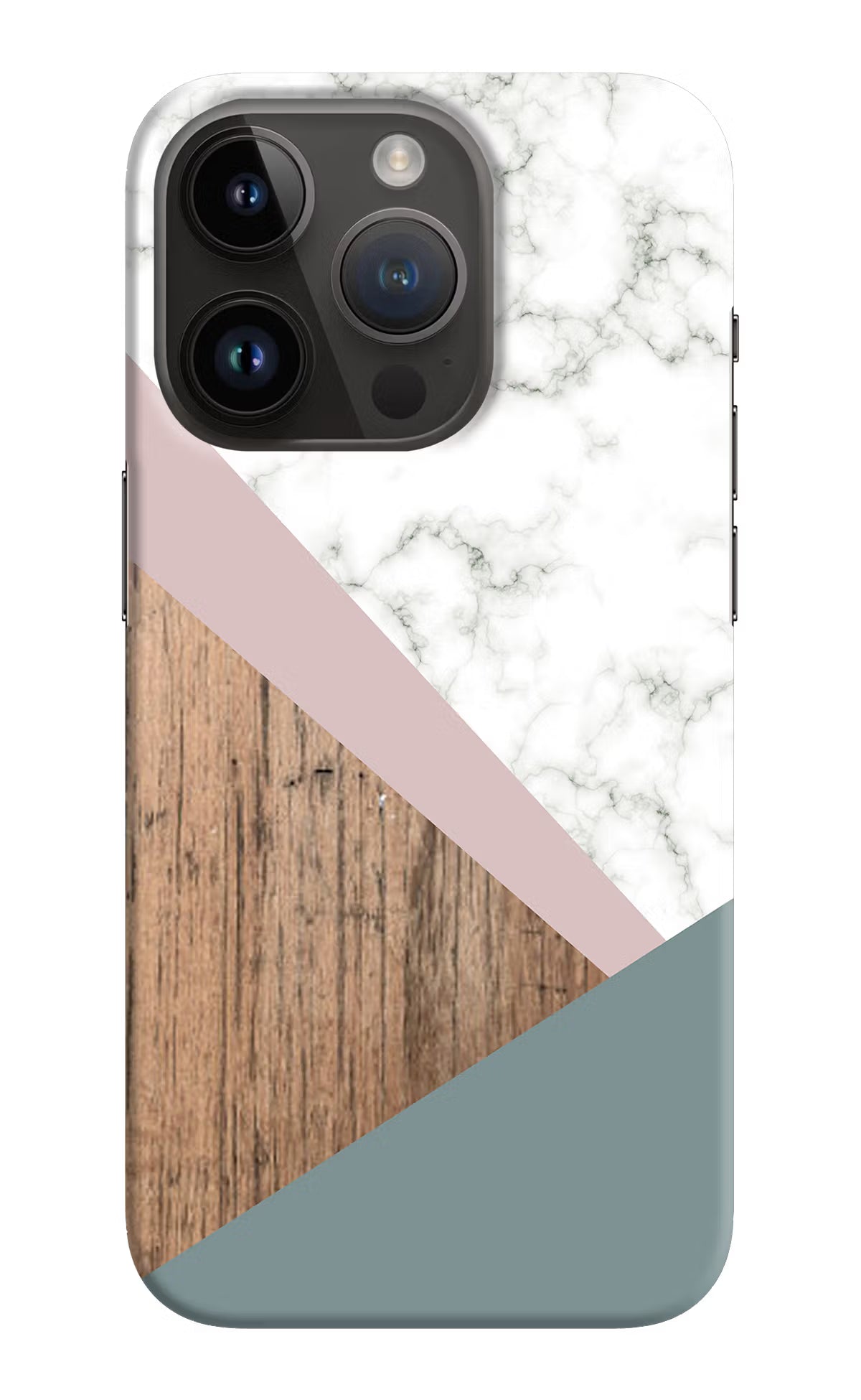 Marble wood Abstract iPhone 14 Pro Hard Case Back Cover by Casekaro