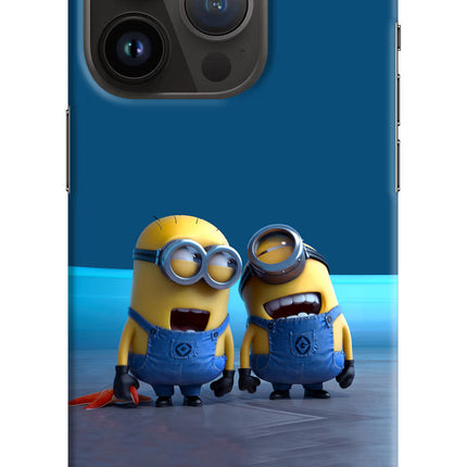 Minion Laughing iPhone 14 Pro Hard Case Back Cover by Casekaro