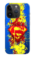 Superman logo iPhone 14 Pro Hard Case Back Cover by Casekaro