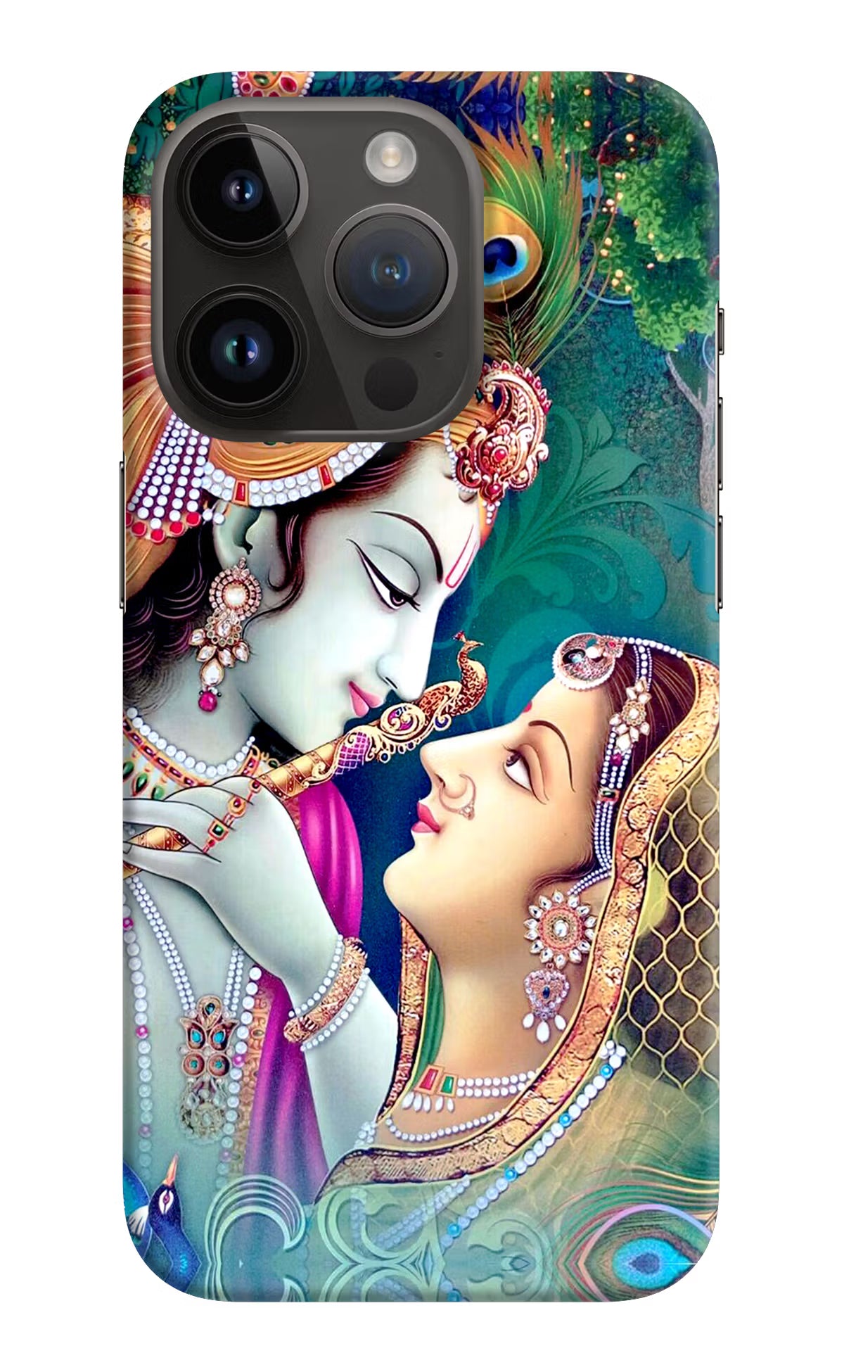 Lord Radha Krishna iPhone 14 Pro Hard Case Back Cover by Casekaro