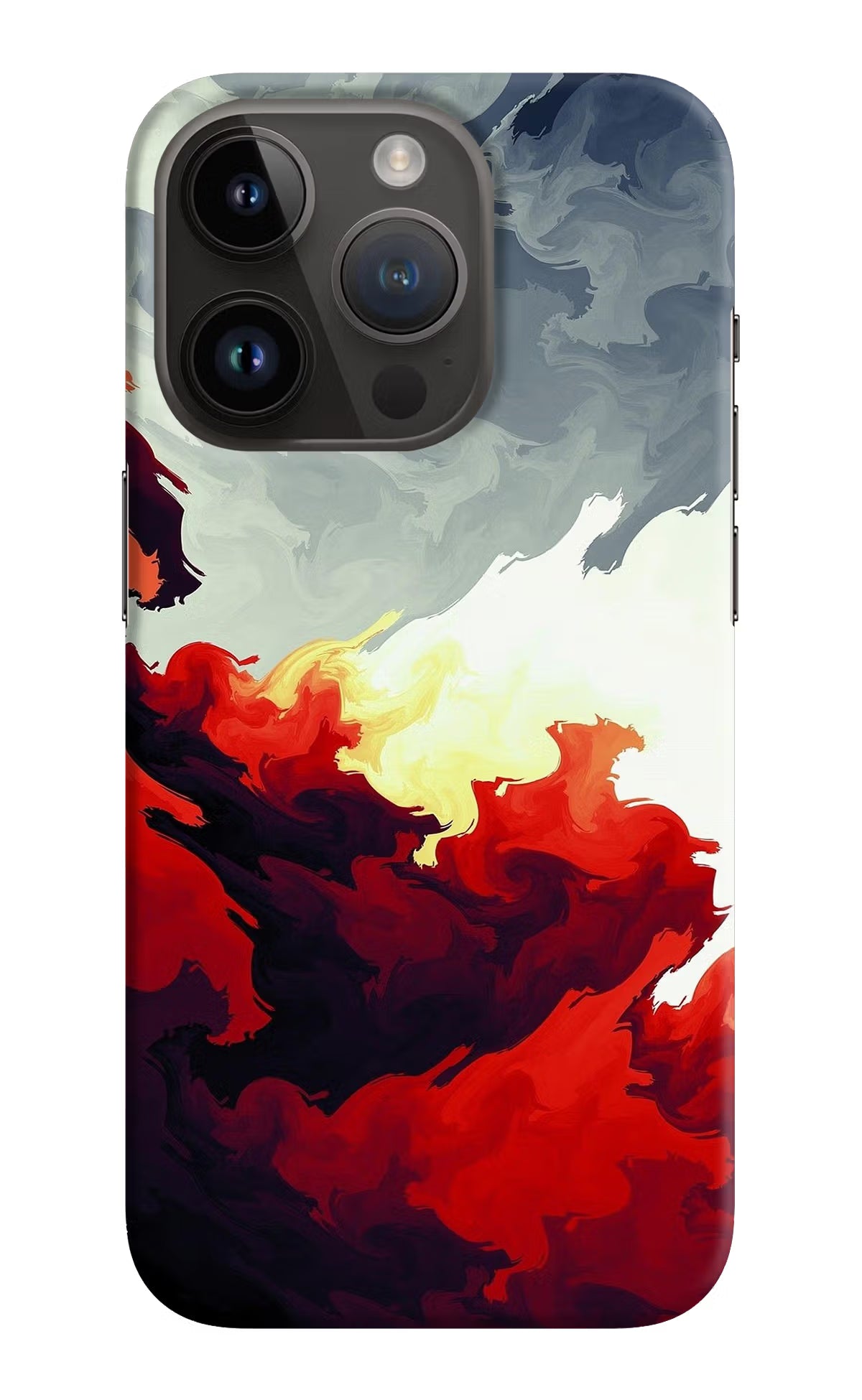 Fire Cloud iPhone 14 Pro Hard Case Back Cover by Casekaro