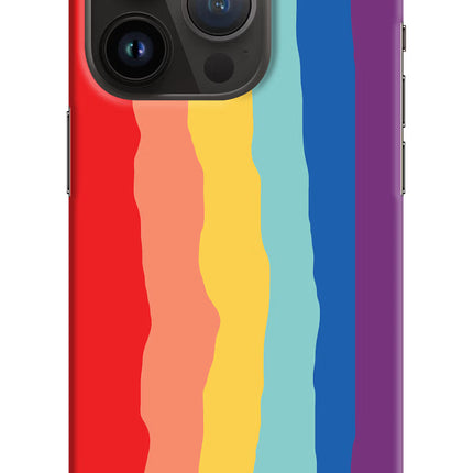 Rainbow iPhone 14 Pro Hard Case Back Cover by Casekaro