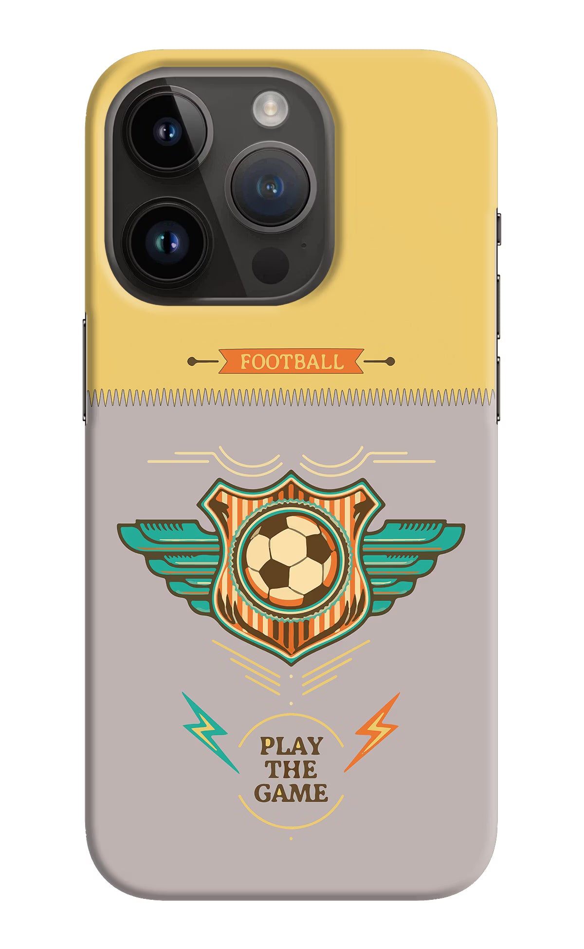 Football iPhone 14 Pro Hard Case Back Cover by Casekaro