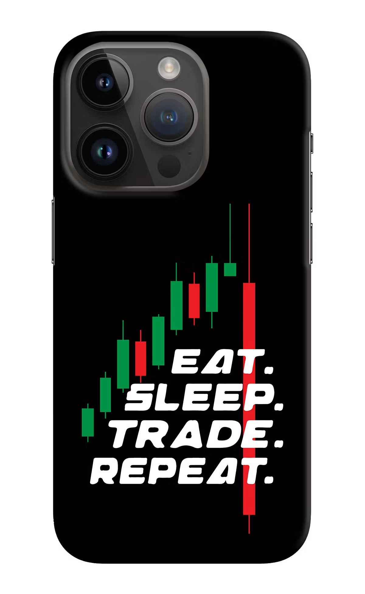 Eat Sleep Trade Repeat iPhone 14 Pro Hard Case Back Cover by Casekaro
