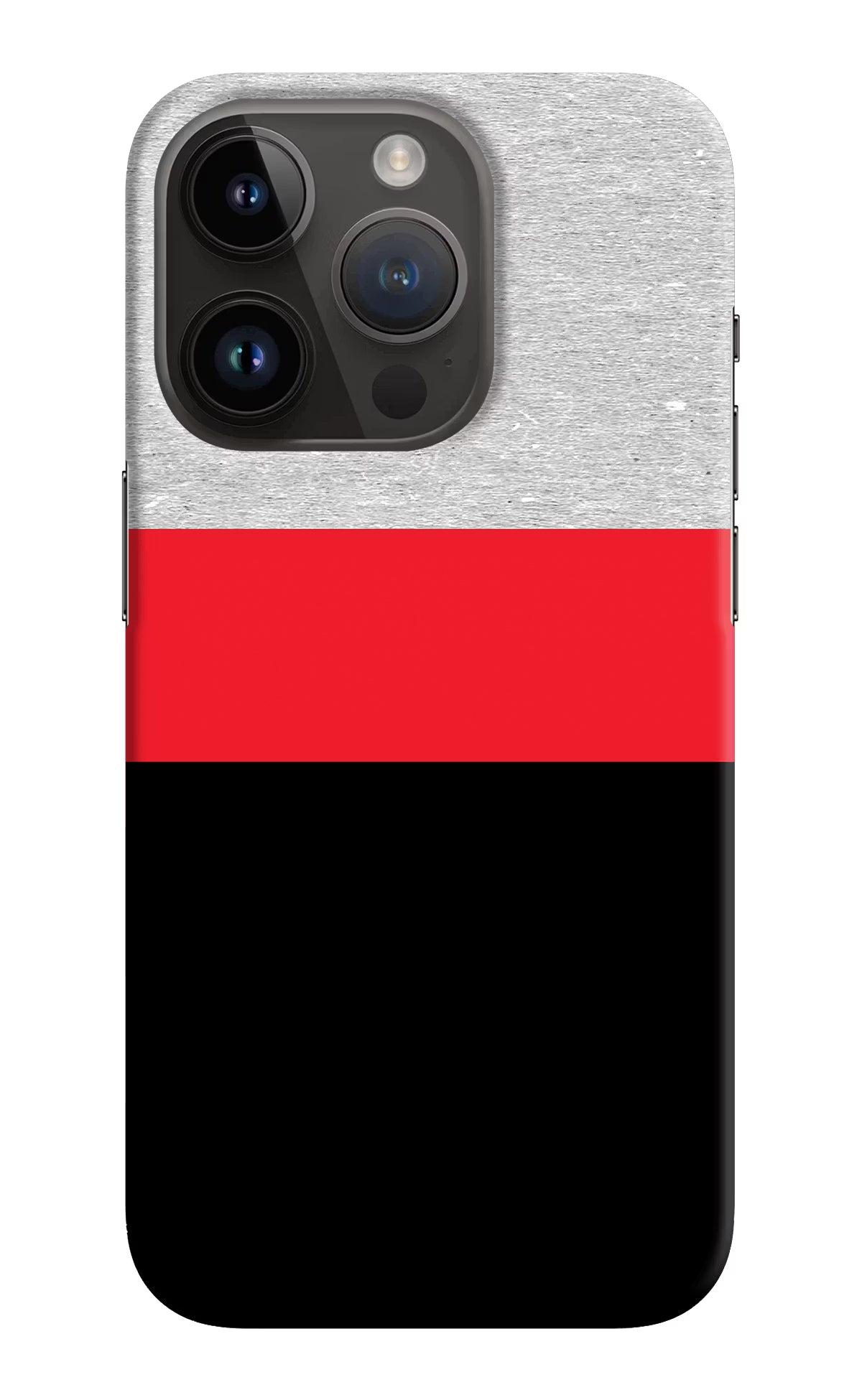 Tri Color Pattern iPhone 14 Pro Hard Case Back Cover by Casekaro