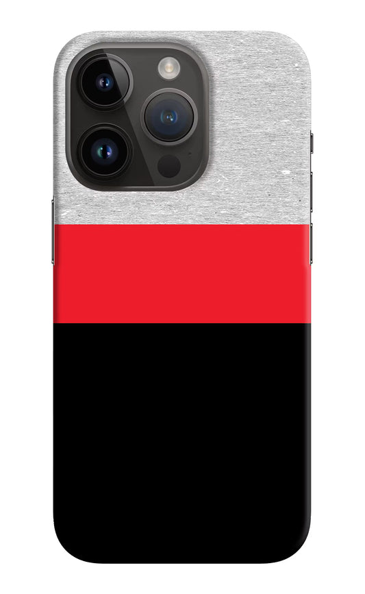 Tri Color Pattern iPhone 14 Pro Hard Case Back Cover by Casekaro