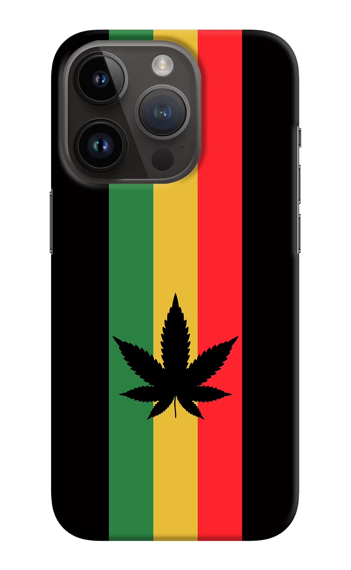 Weed Flag iPhone 14 Pro Hard Case Back Cover by Casekaro