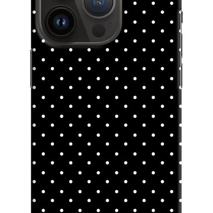 White Dots iPhone 14 Pro Hard Case Back Cover by Casekaro