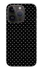 White Dots iPhone 14 Pro Hard Case Back Cover by Casekaro