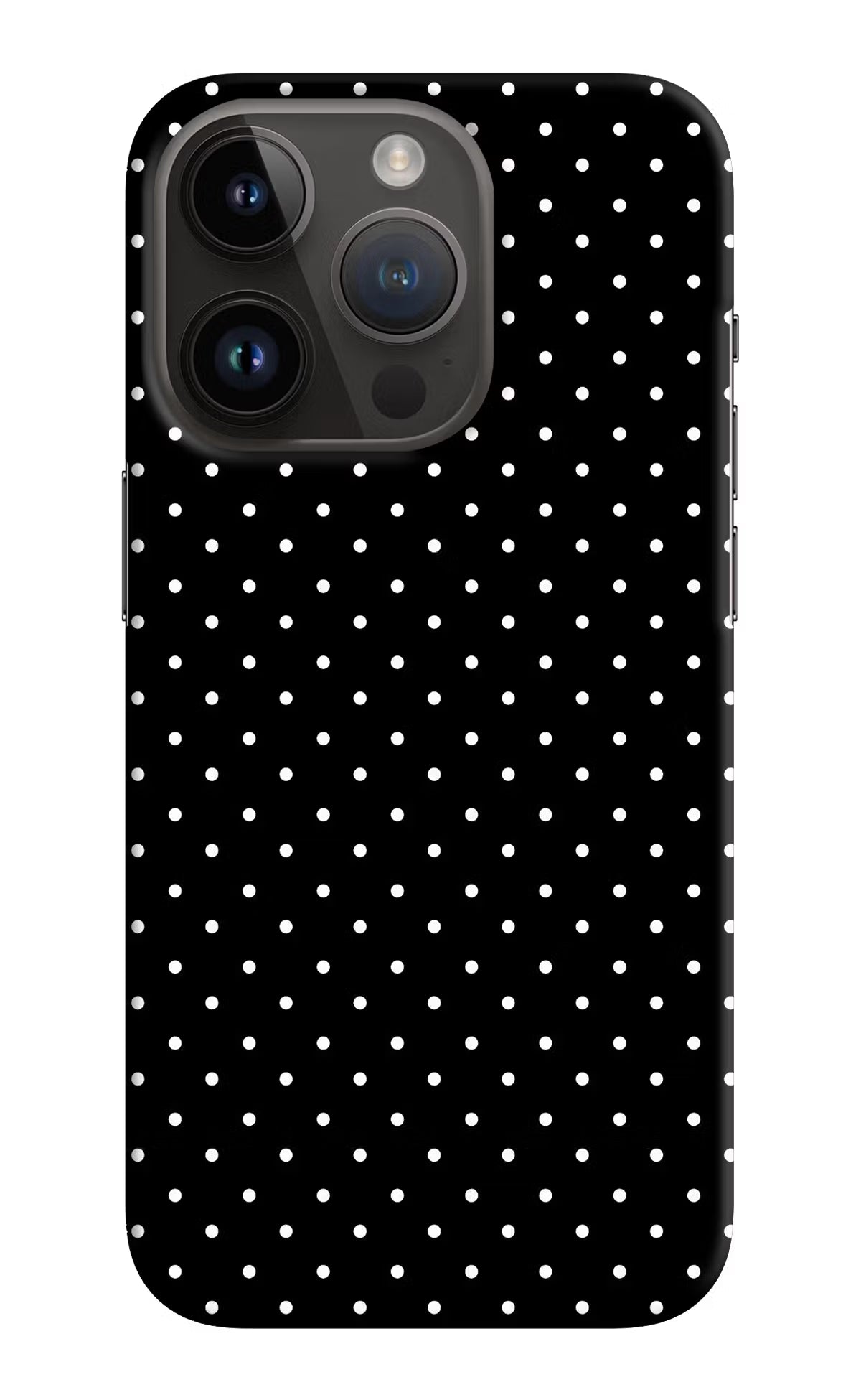 White Dots iPhone 14 Pro Hard Case Back Cover by Casekaro