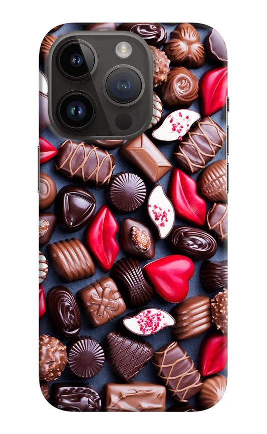 Chocolates iPhone 14 Pro Hard Case Back Cover by Casekaro
