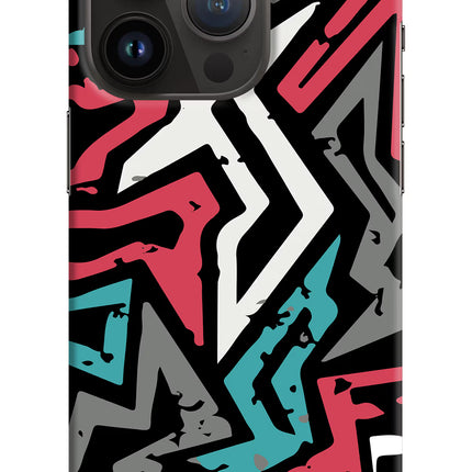 Geometric Graffiti iPhone 14 Pro Hard Case Back Cover by Casekaro