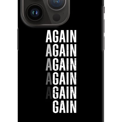 Again Again Gain iPhone 14 Pro Hard Case Back Cover by Casekaro