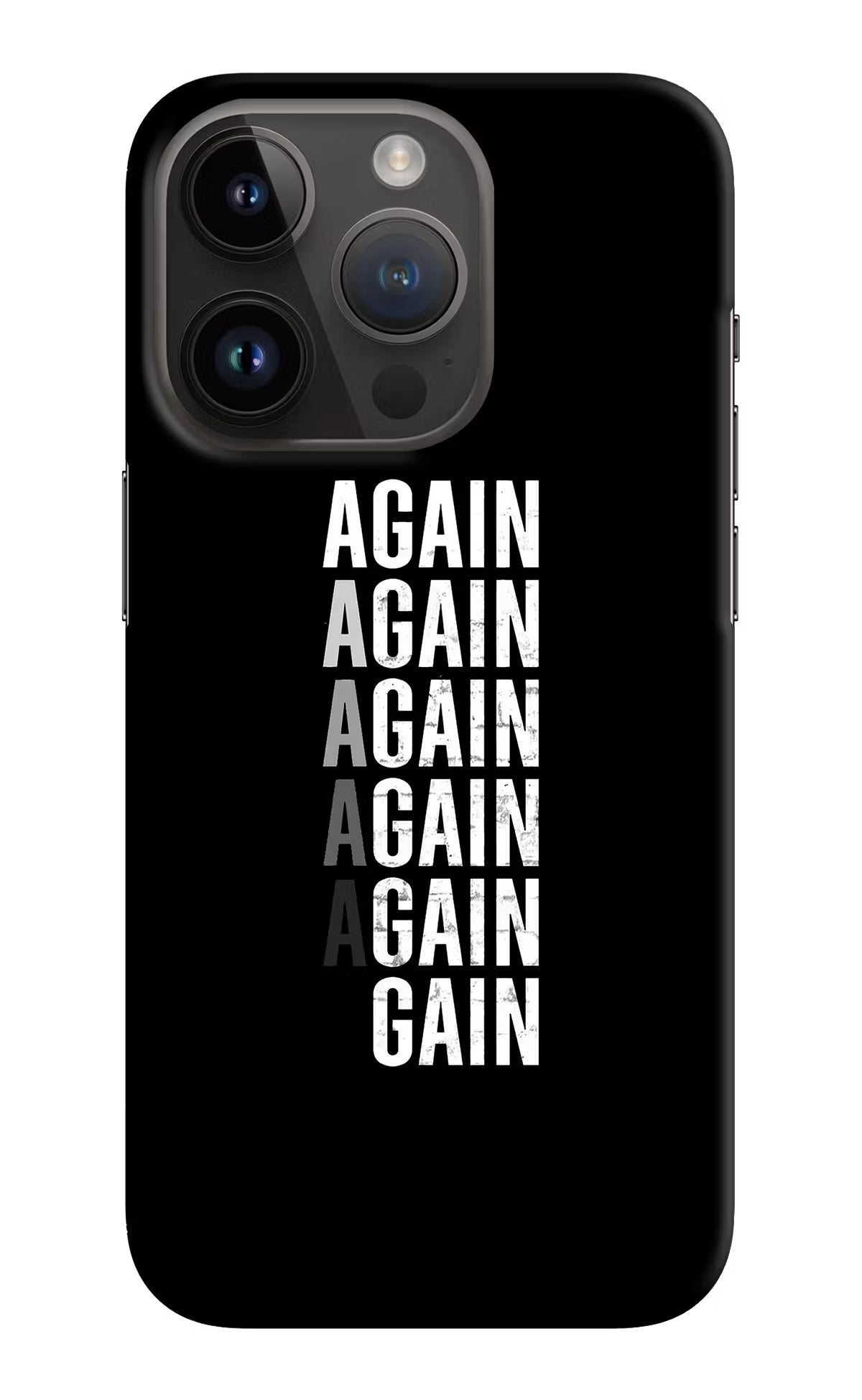 Again Again Gain iPhone 14 Pro Hard Case Back Cover by Casekaro