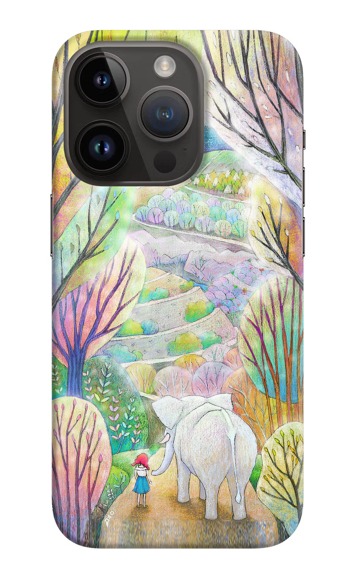 Nature Painting iPhone 14 Pro Hard Case Back Cover by Casekaro