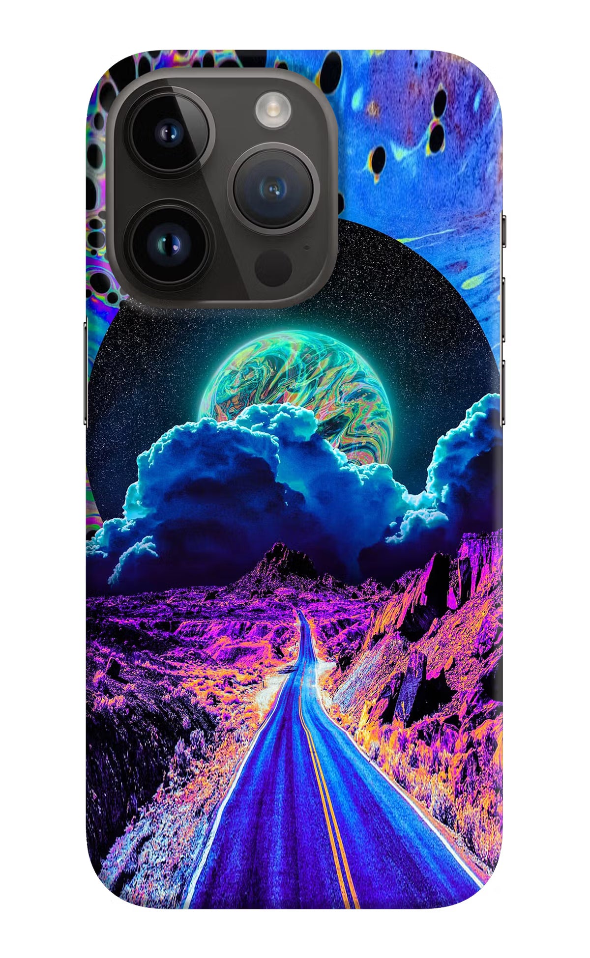 Psychedelic Painting iPhone 14 Pro Hard Case Back Cover by Casekaro