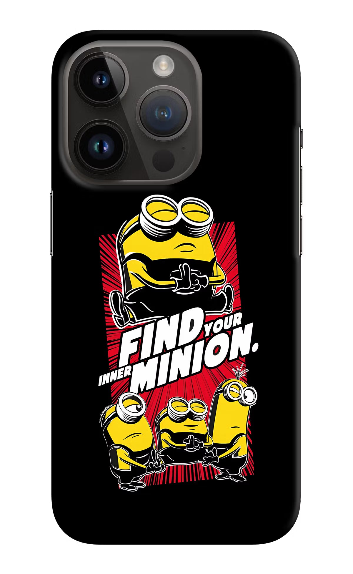 Find your inner Minion iPhone 14 Pro Hard Case Back Cover by Casekaro
