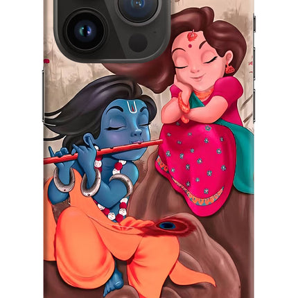 Radhe Krishna iPhone 14 Pro Hard Case Back Cover by Casekaro