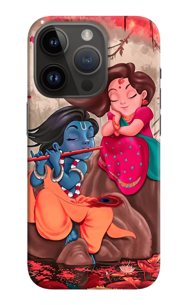 Radhe Krishna iPhone 14 Pro Hard Case Back Cover by Casekaro