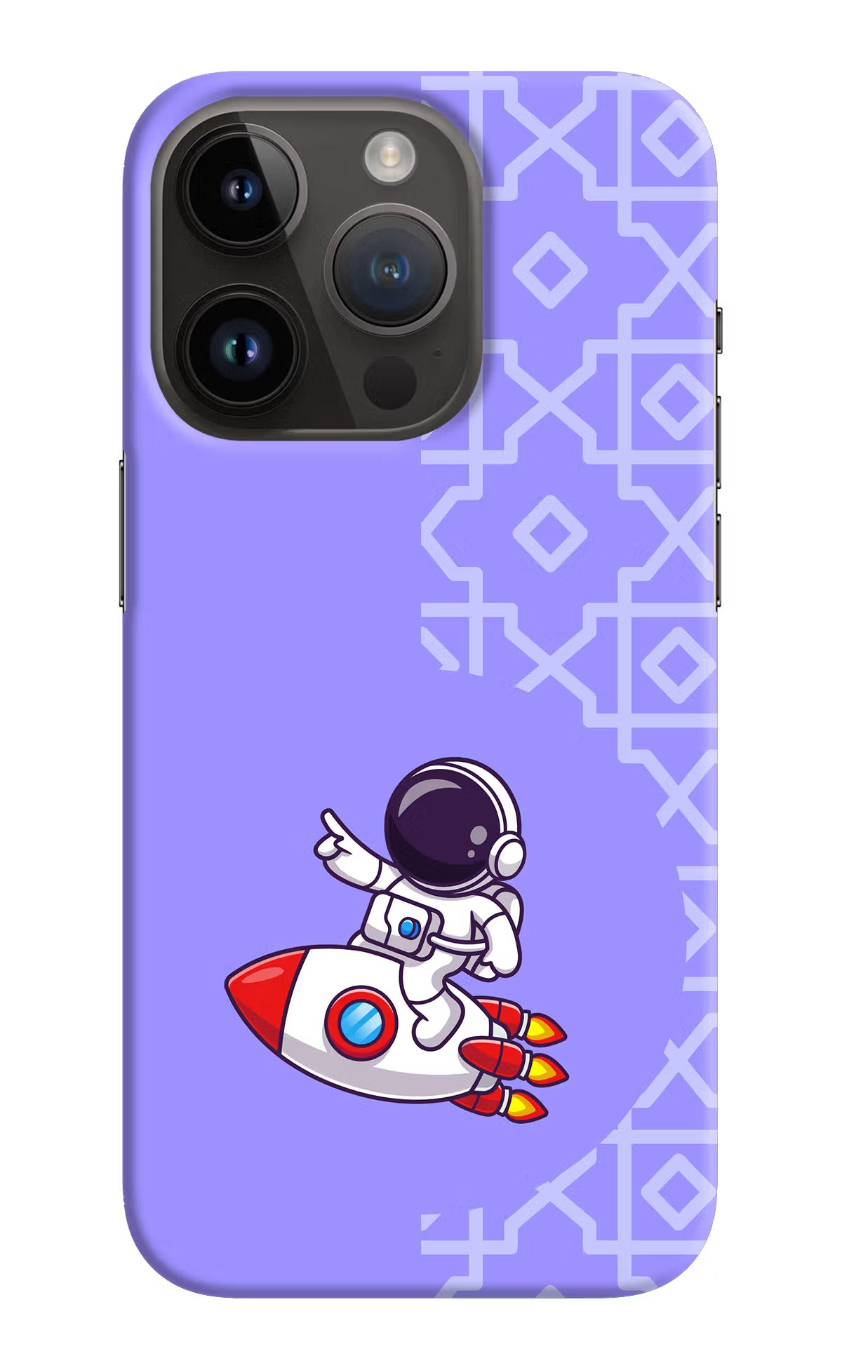 Cute Astronaut iPhone 14 Pro Hard Case Back Cover by Casekaro