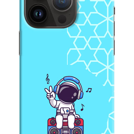 Cute Astronaut Chilling iPhone 14 Pro Hard Case Back Cover by Casekaro