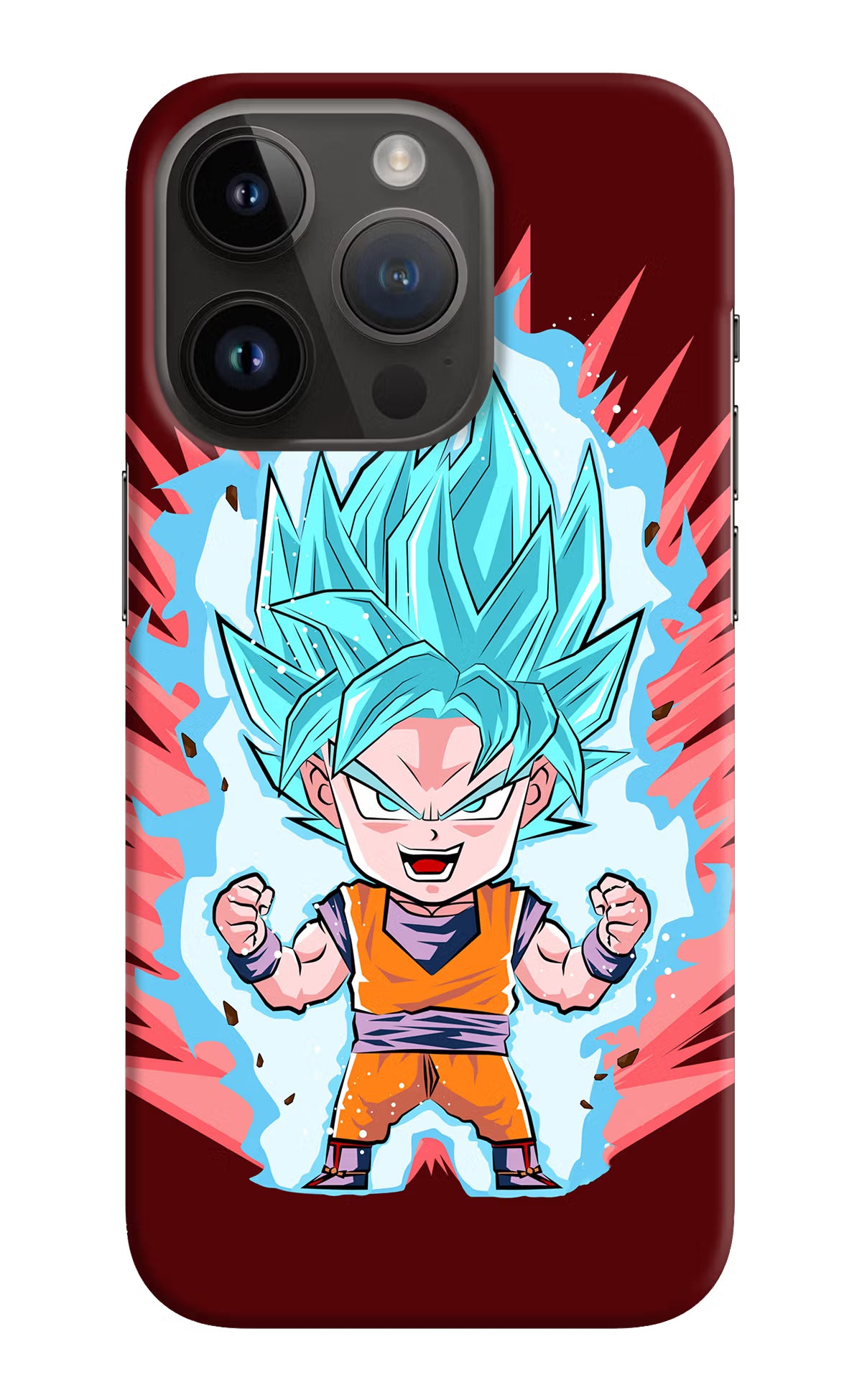 Goku Little iPhone 14 Pro Hard Case Back Cover by Casekaro