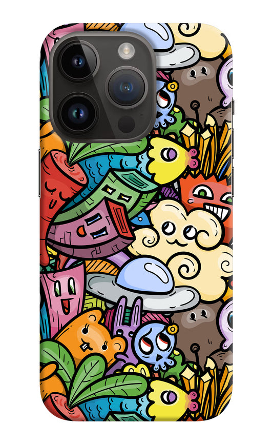 Veggie Doodle iPhone 14 Pro Hard Case Back Cover by Casekaro