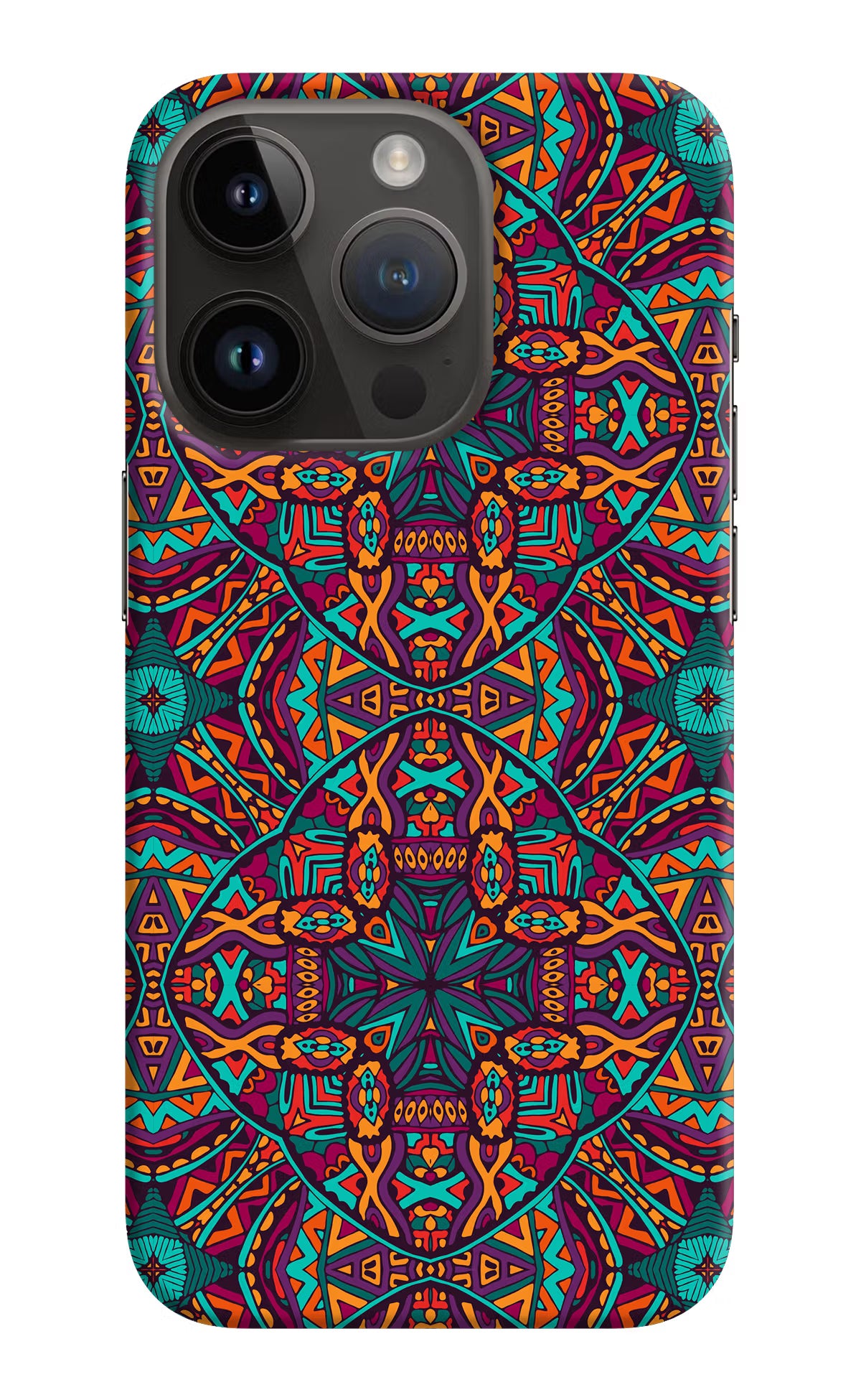 Colour Mandala iPhone 14 Pro Hard Case Back Cover by Casekaro