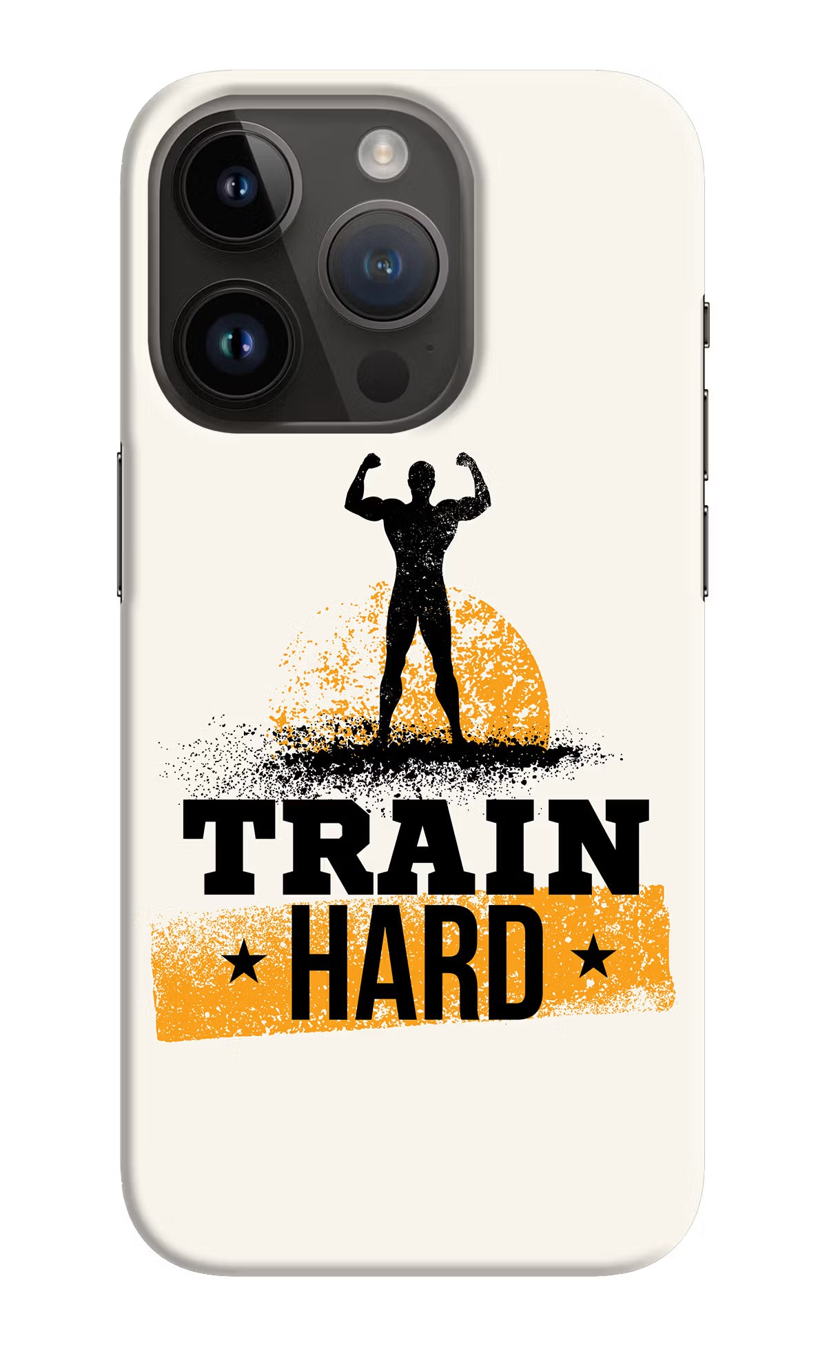 Train Hard iPhone 14 Pro Hard Case Back Cover by Casekaro