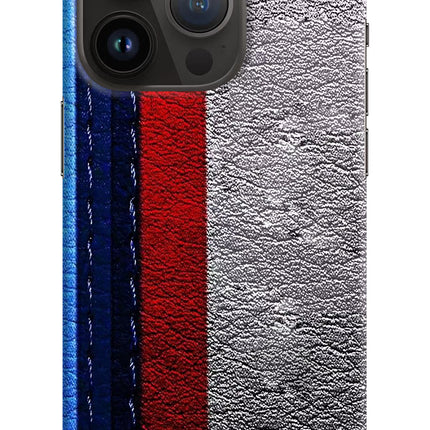 BMW Stripes iPhone 14 Pro Hard Case Back Cover by Casekaro