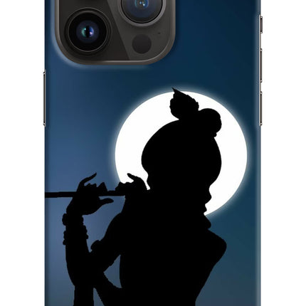 Shri Krishna Silhouette iPhone 14 Pro Hard Case Back Cover by Casekaro
