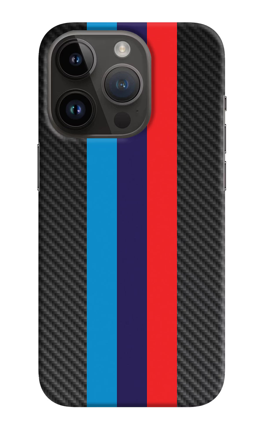BMW Stripes Pattern iPhone 14 Pro Back Cover, Hard case
