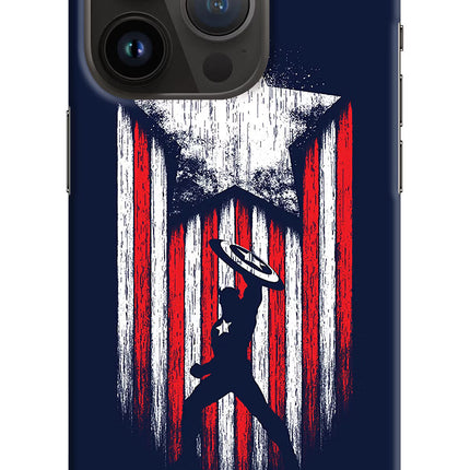 Captain America Marvel Art iPhone 14 Pro Hard Case Back Cover by Casekaro