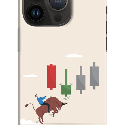 Bull Trading Momentum iPhone 14 Pro Hard Case Back Cover by Casekaro