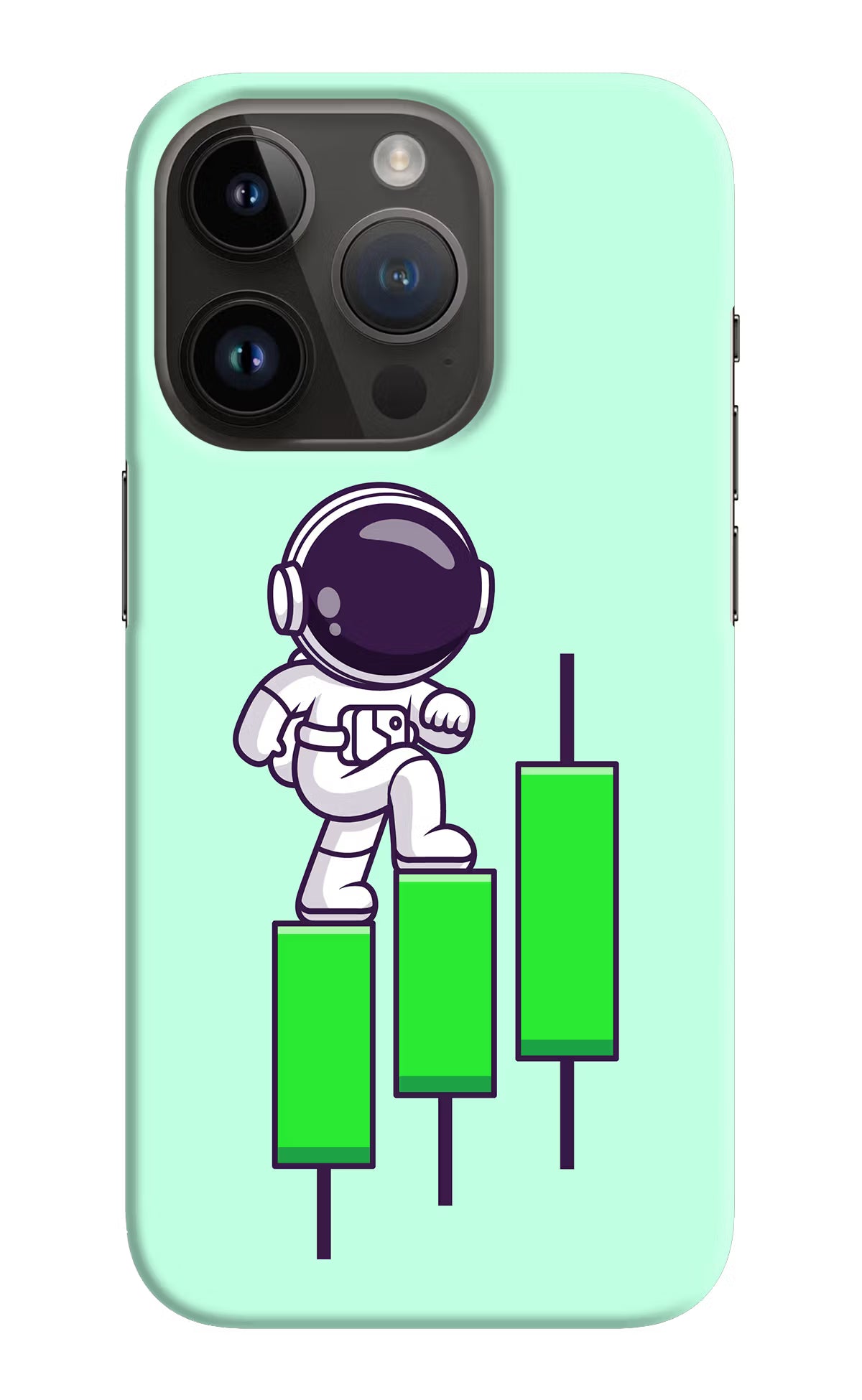 Astronaut Trader iPhone 14 Pro Hard Case Back Cover by Casekaro