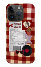 Queen of Disaster iPhone 14 Pro Hard Case Back Cover by Casekaro