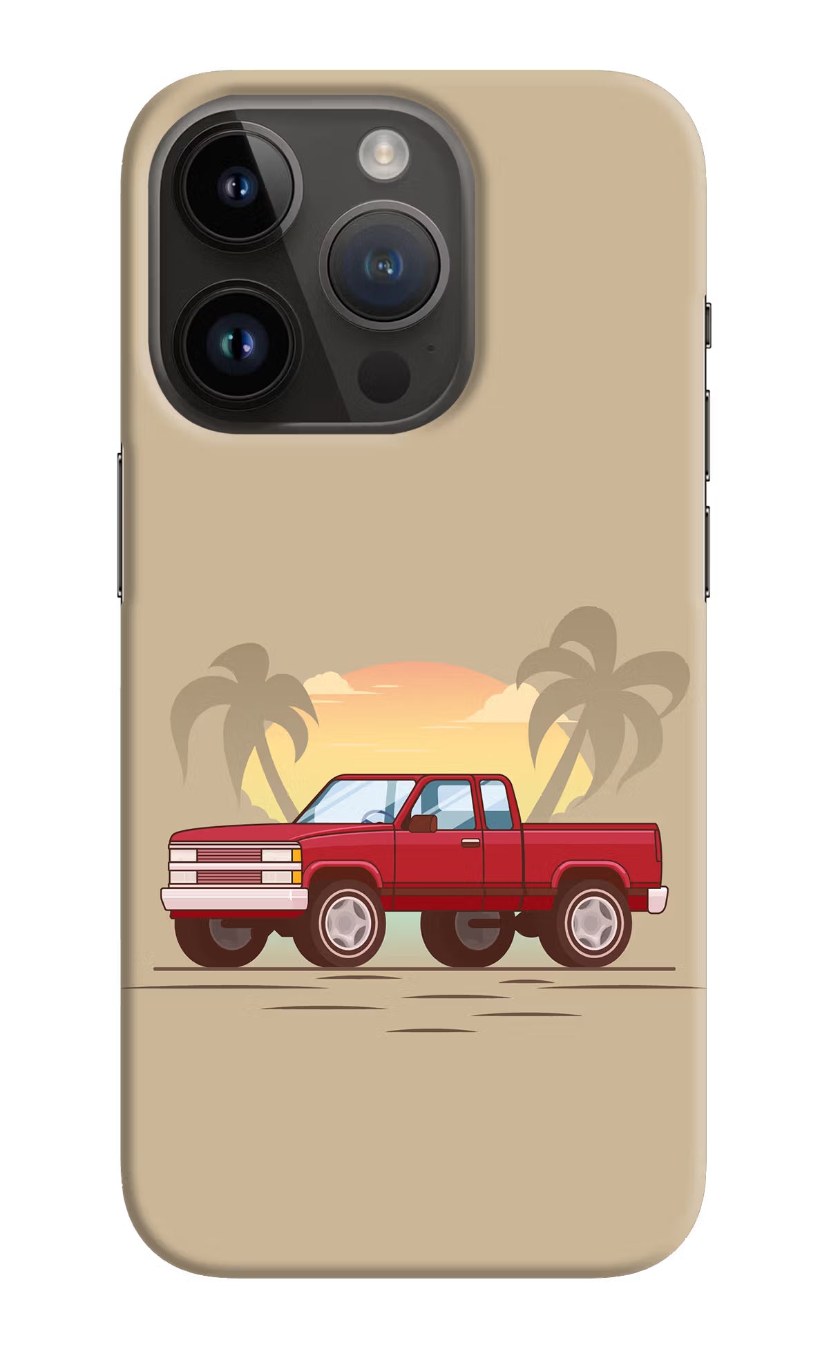 Desert Classic Drive iPhone 14 Pro Hard Case Back Cover by Casekaro