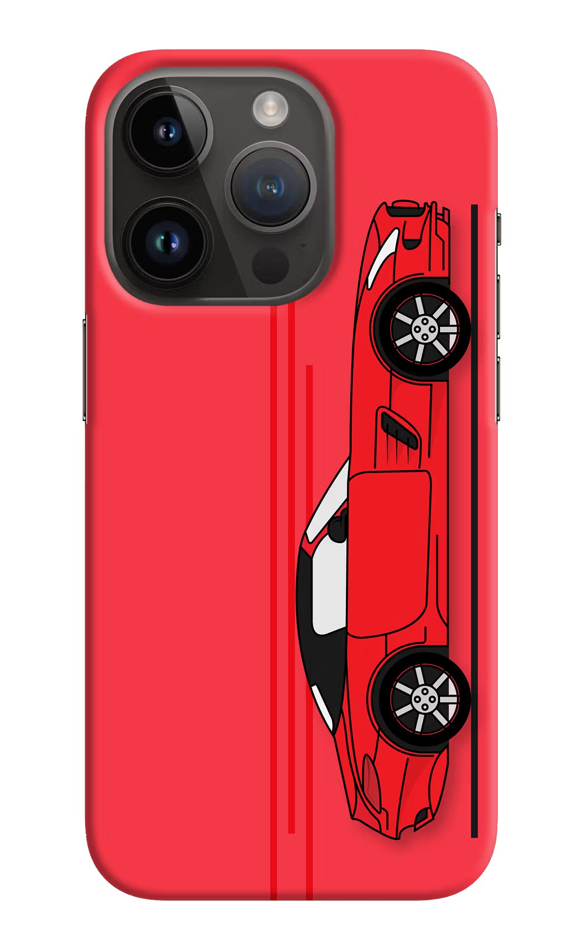 Red Velocity iPhone 14 Pro Hard Case Back Cover by Casekaro