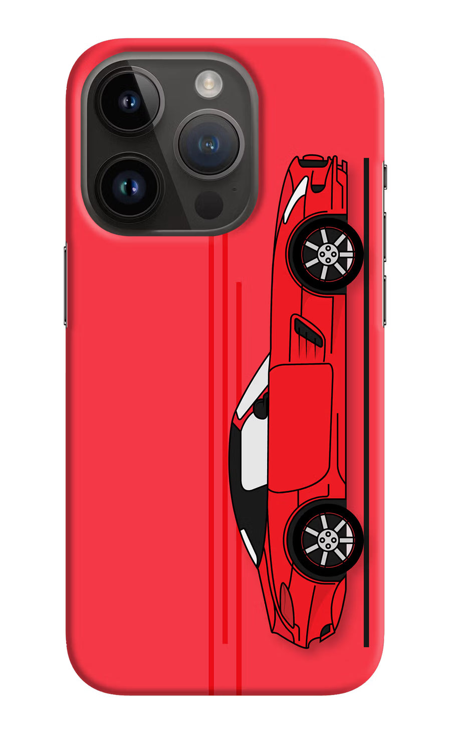 Red Velocity iPhone 14 Pro Back Cover, Hard case