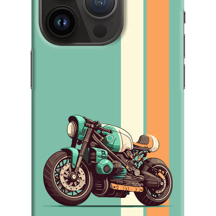 Striped Moto Drift iPhone 14 Pro Hard Case Back Cover by Casekaro