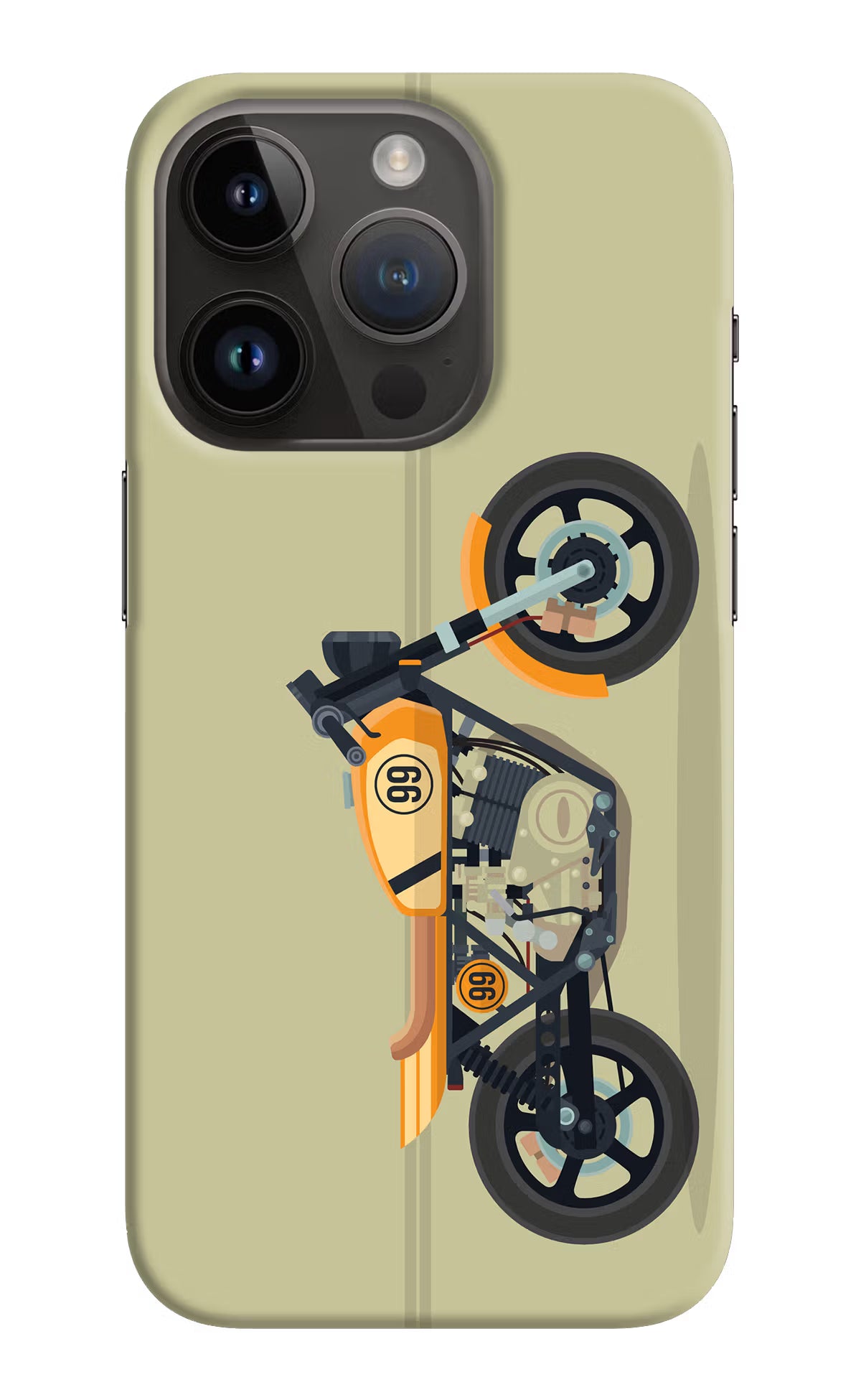 Vertical Speedster iPhone 14 Pro Hard Case Back Cover by Casekaro