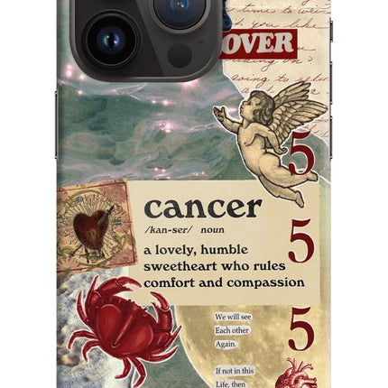 Cancer Zodiac iPhone 14 Pro Hard Case Back Cover by Casekaro