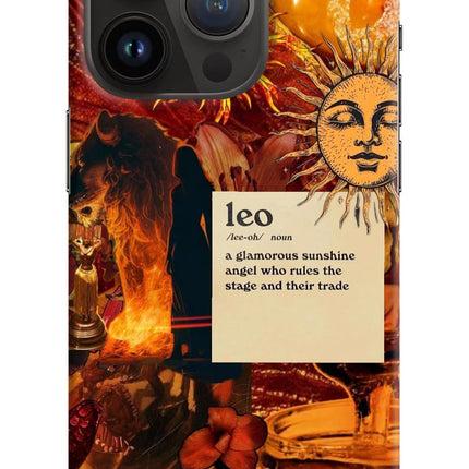 Leo Zodiac iPhone 14 Pro Hard Case Back Cover by Casekaro