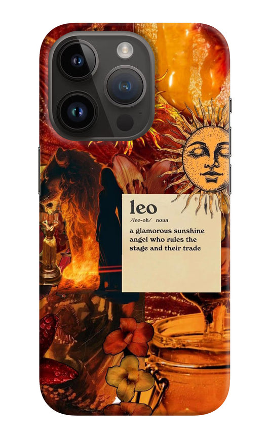 Leo Zodiac iPhone 14 Pro Hard Case Back Cover by Casekaro