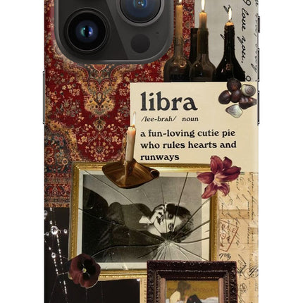 Libra Zodiac iPhone 14 Pro Hard Case Back Cover by Casekaro
